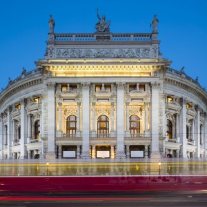 Burgtheater in Vienna, Austria at Night