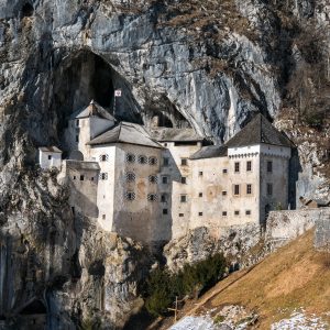 Shot of the Predjama Castle Postojna Slovenia