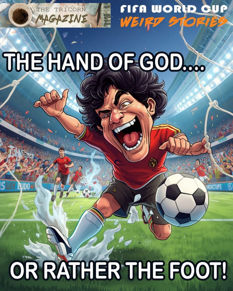 WORLDCUP WEIRD STORIES: THE HAND OF GOD.. OR RATHER THE FOOT!